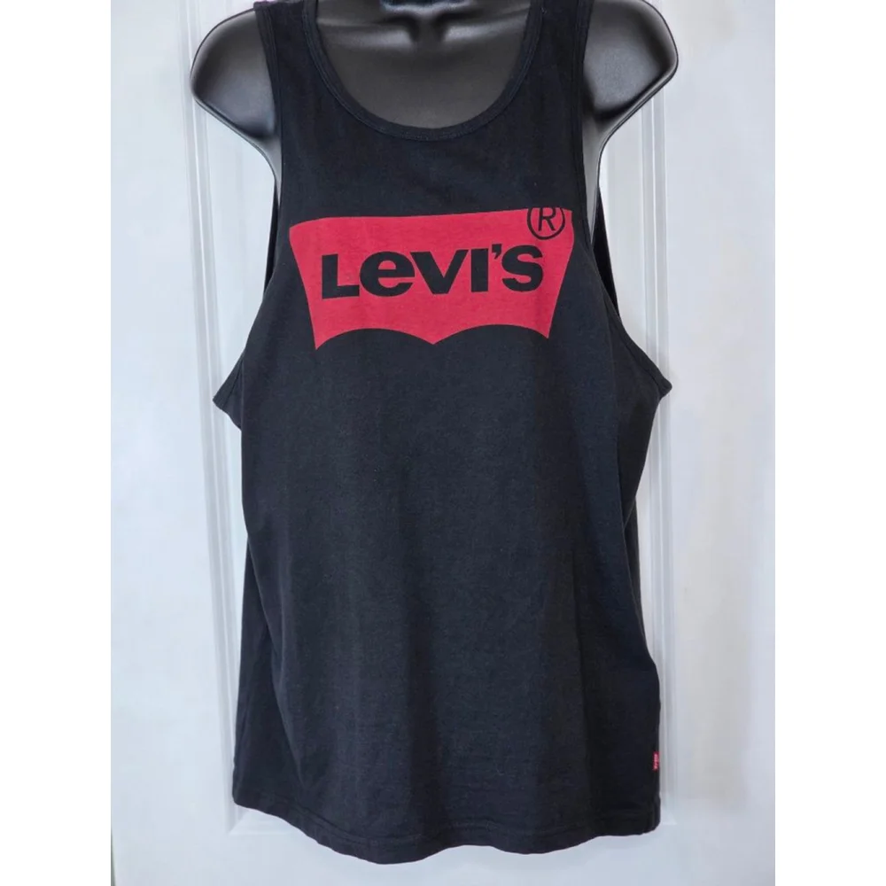 Men's Levi's Black Red Logo Tank Top S